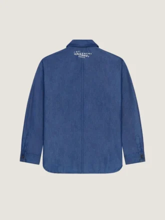 Surchemise en denim à coutures couture avec tampon Givenchy Surchemise en denim à coutures couture avec tampon Givenchy