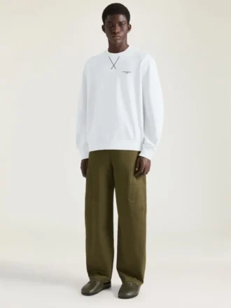 Sweat-shirt en molleton avec coutures couture et inscription « Givenchy Paris »