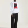 Sweat-shirt en molleton avec imprimé surréaliste Sweat-shirt en molleton avec imprimé surréaliste