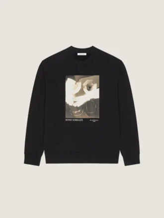 Sweat-shirt en molleton avec imprimé surréaliste