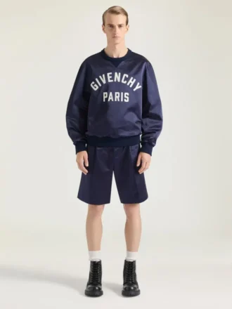 Sweat-shirt en satin avec broderie Givenchy Paris