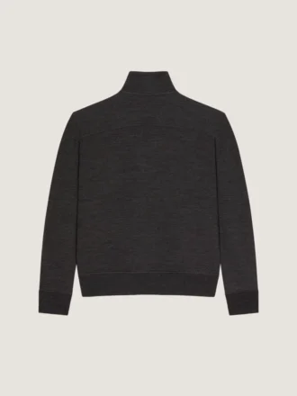 Sweat-shirt zippé en laine avec gros-grain Givenchy Paris