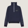 Sweat-shirt zippé en laine avec patch Givenchy Paris