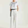 T-shirt en coton avec imprimé cristaux déstructuré T-shirt en coton avec imprimé cristaux déstructuré