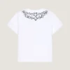 T-shirt en coton avec imprimé cristaux déstructuré T-shirt en coton avec imprimé cristaux déstructuré