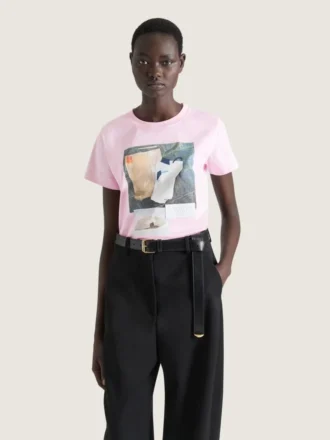 T-shirt en coton avec imprimé d&rsquo;archives