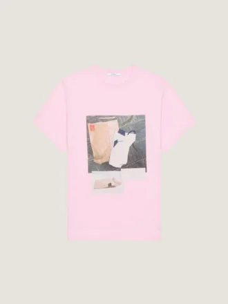 T-shirt en coton avec imprimé d&rsquo;archives
