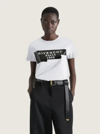 T-shirt en coton avec imprimé Givenchy Tape