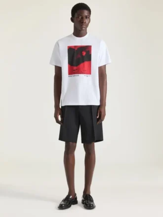 T-shirt en coton avec imprimé surréaliste