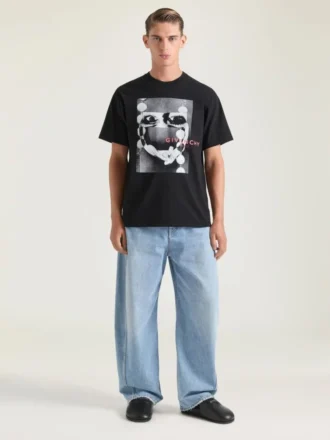 T-shirt en coton avec imprimé surréaliste