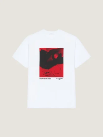 T-shirt en coton avec imprimé surréaliste