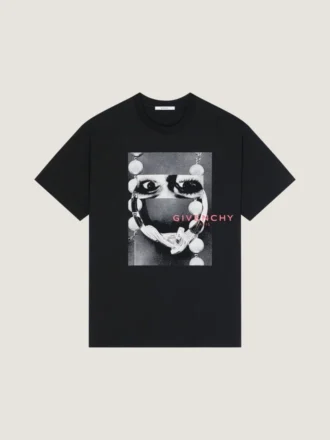 T-shirt en coton avec imprimé surréaliste