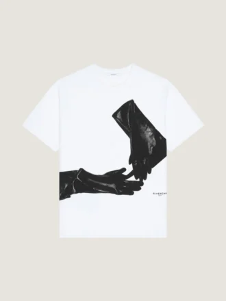 T-shirt en coton avec imprimé surréaliste