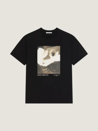 T-shirt en coton avec imprimé surréaliste