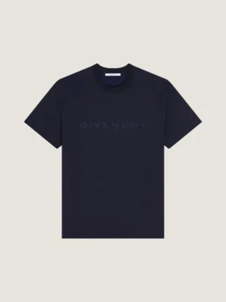 T-shirt en coton et soie avec jacquard Givenchy Paris