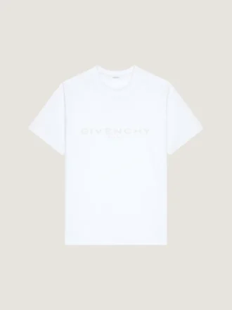 T-shirt en coton et soie avec jacquard Givenchy Paris