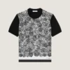 T-shirt en maille de coton à imprimé floral T-shirt en maille de coton à imprimé floral