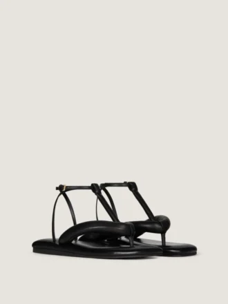 Tongs bicolores Boudoir en cuir nappa