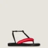 Tongs bicolores Boudoir en cuir nappa Tongs bicolores Boudoir en cuir nappa