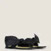 Tongs Boudoir en cuir nappa avec nœud Tongs Boudoir en cuir nappa avec nœud