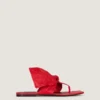 Tongs Boudoir en cuir nappa avec nœud Tongs Boudoir en cuir nappa avec nœud