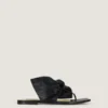 Tongs Boudoir en cuir nappa avec nœud Tongs Boudoir en cuir nappa avec nœud
