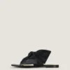 Tongs Boudoir en cuir nappa avec nœud Tongs Boudoir en cuir nappa avec nœud