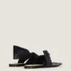 Tongs Boudoir en cuir nappa avec nœud Tongs Boudoir en cuir nappa avec nœud