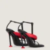 Tongs à talons bicolores Boudoir en cuir nappa Tongs à talons bicolores Boudoir en cuir nappa