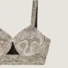 Top-soutien-gorge en satin brodé de perles Top-soutien-gorge en satin brodé de perles