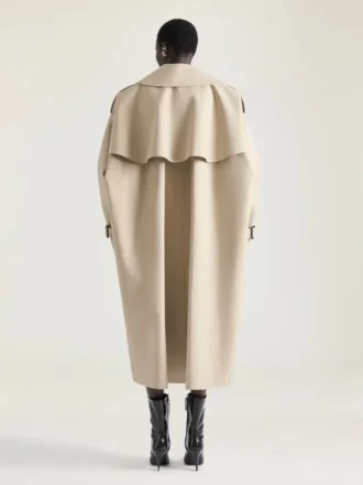 Trench-coat cocon en coton
