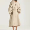 Trench-coat long fendu en coton Trench-coat long fendu en coton