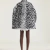 Trench court Cocoon en coton à imprimé animalier Trench court Cocoon en coton à imprimé animalier