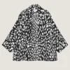 Trench court Cocoon en coton à imprimé animalier Trench court Cocoon en coton à imprimé animalier