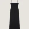 une robe longue drapée en laine et mohair une robe longue drapée en laine et mohair