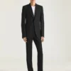 veste ajustée à carreaux en laine, à simple boutonnage veste ajustée à carreaux en laine, à simple boutonnage