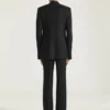 veste ajustée à carreaux en laine, à simple boutonnage veste ajustée à carreaux en laine, à simple boutonnage