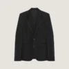 Veste ajustée à simple boutonnage en laine Veste ajustée à simple boutonnage en laine