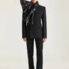 Veste cintrée à simple boutonnage en laine Veste cintrée à simple boutonnage en laine