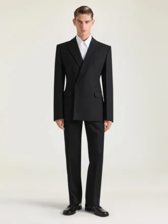 Veste cintrée à simple boutonnage en laine