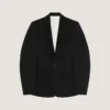 Veste cintrée à simple boutonnage en laine Veste cintrée à simple boutonnage en laine