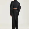 Veste cocon courte en laine Veste cocon courte en laine