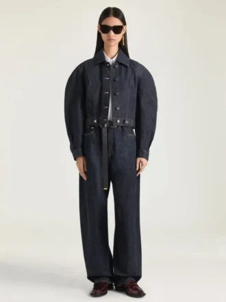 Veste cocon à porter à l&rsquo;envers en denim brut