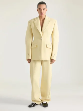 Pantalon ajusté Cocoon en laine Pantalon ajusté Cocoon en laine