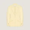 Veste cocon à simple boutonnage en laine