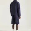 Veste à coutures couture en denim brodé « Givenchy Paris » Veste à coutures couture en denim brodé « Givenchy Paris »