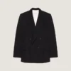 Veste croisée en twill de laine Veste croisée en twill de laine