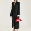 Veste croisée fendue en laine et mohair Veste croisée fendue en laine et mohair