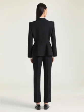 Veste de smoking à simple boutonnage en laine