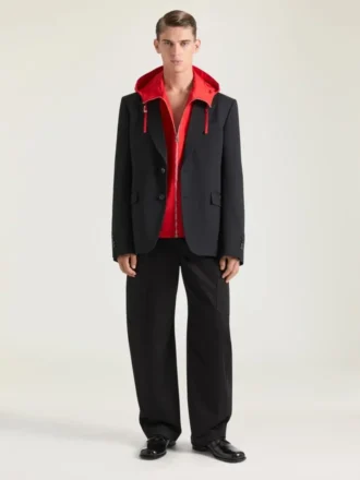 Veste droite classique en laine